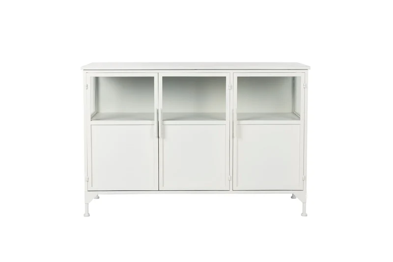 White Label Living Schrank Miya Niedrig 3do – Eisen, 120 × 35 × 80 cm