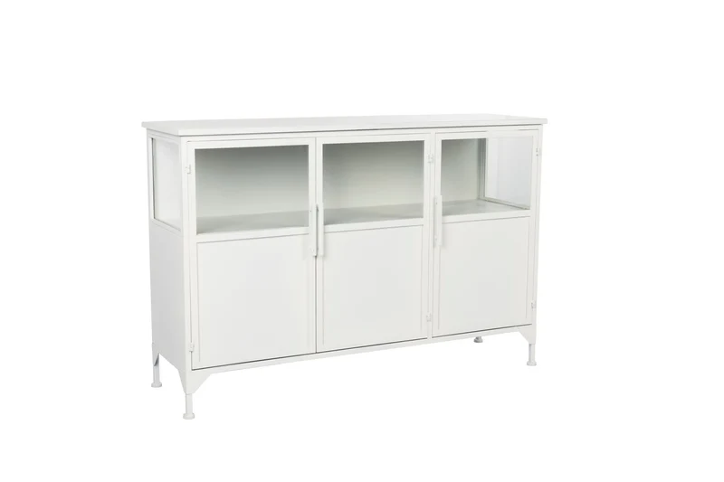 White Label Living Schrank Miya Niedrig 3do – Eisen, 120 × 35 × 80 cm