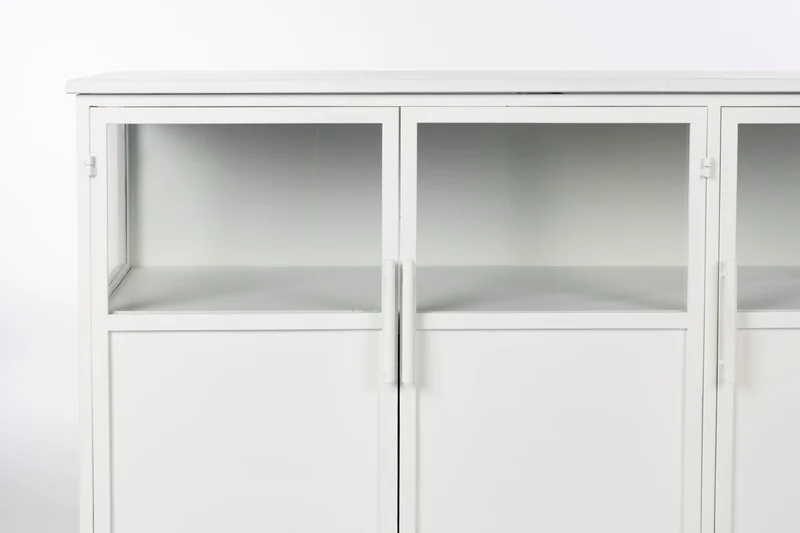 White Label Living Schrank Miya Niedrig 3do – Eisen, 120 × 35 × 80 cm