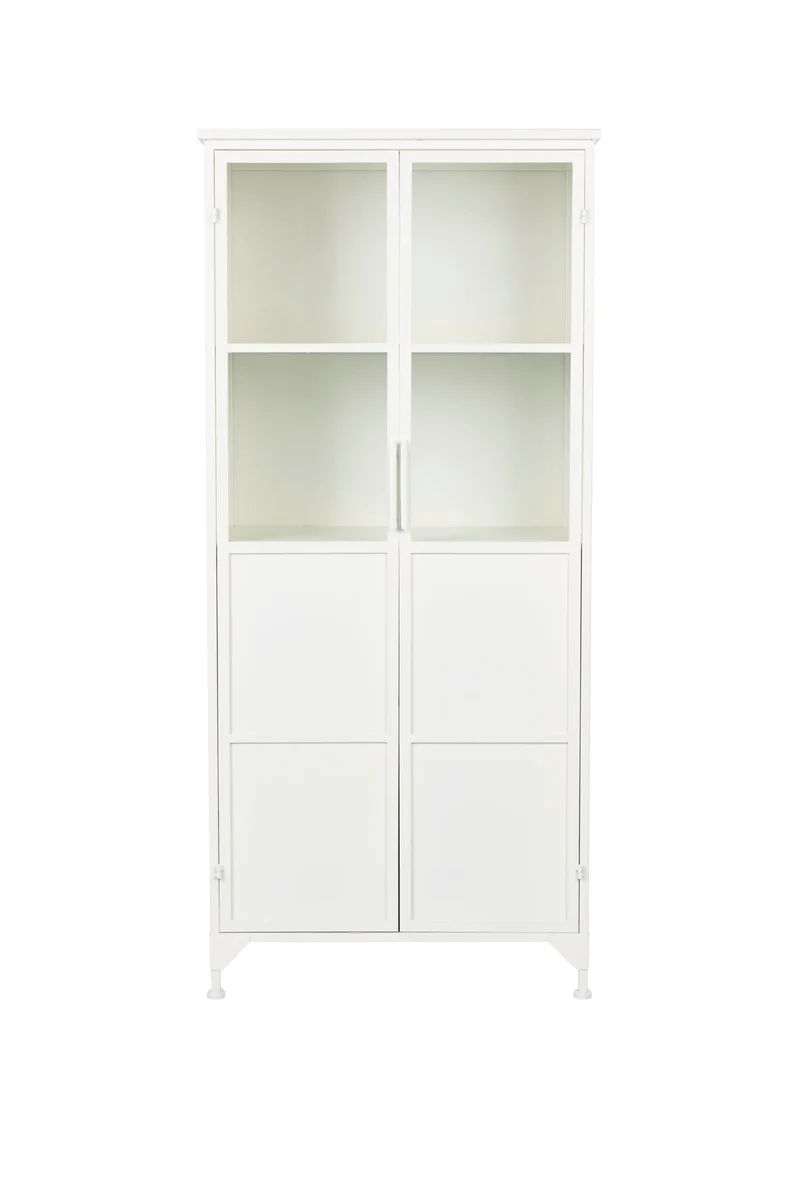 White Label Living Schrank Miya Hoch 2do – Eisen, 68 × 35 × 150 cm