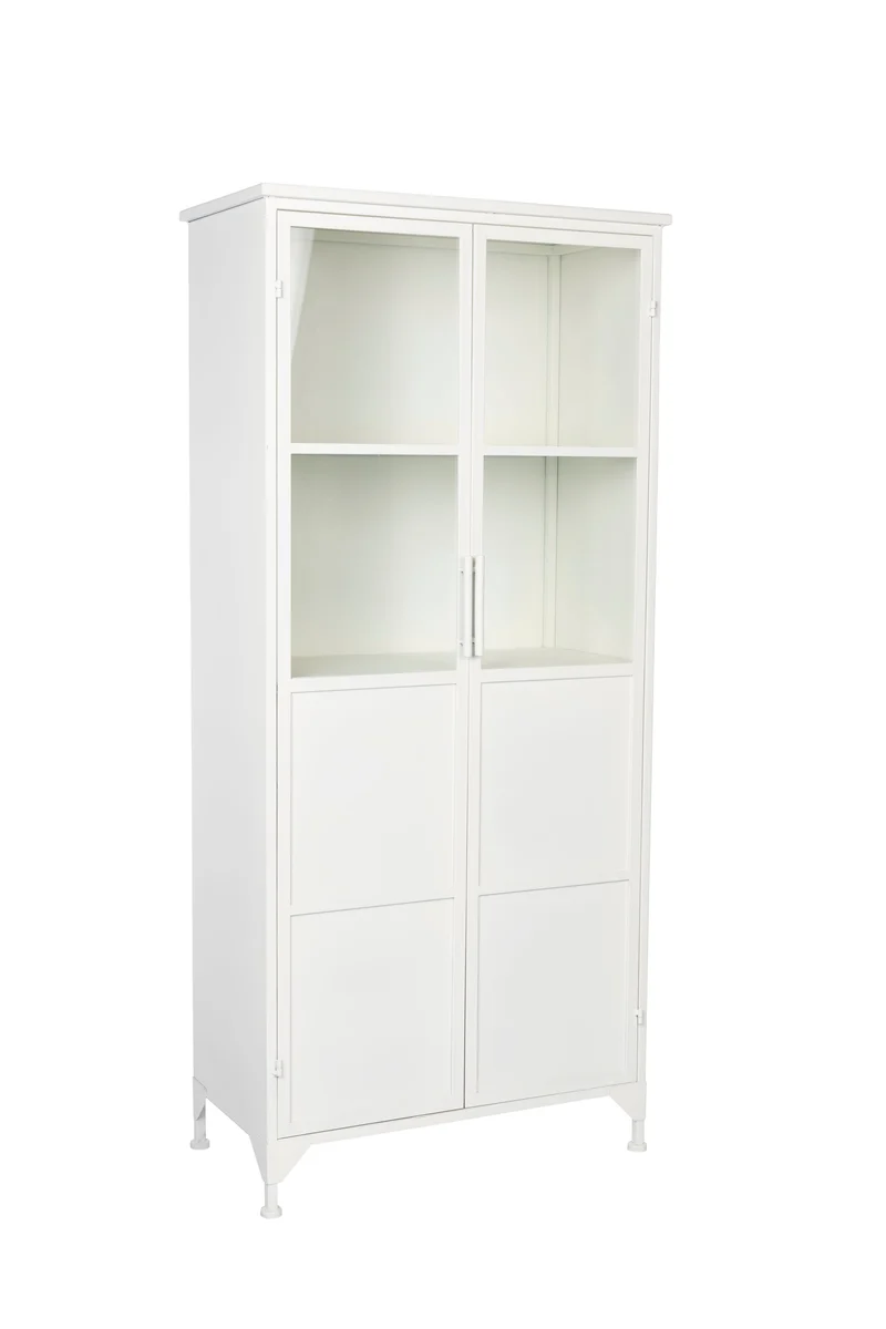 White Label Living Schrank Miya Hoch 2do – Eisen, 68 × 35 × 150 cm