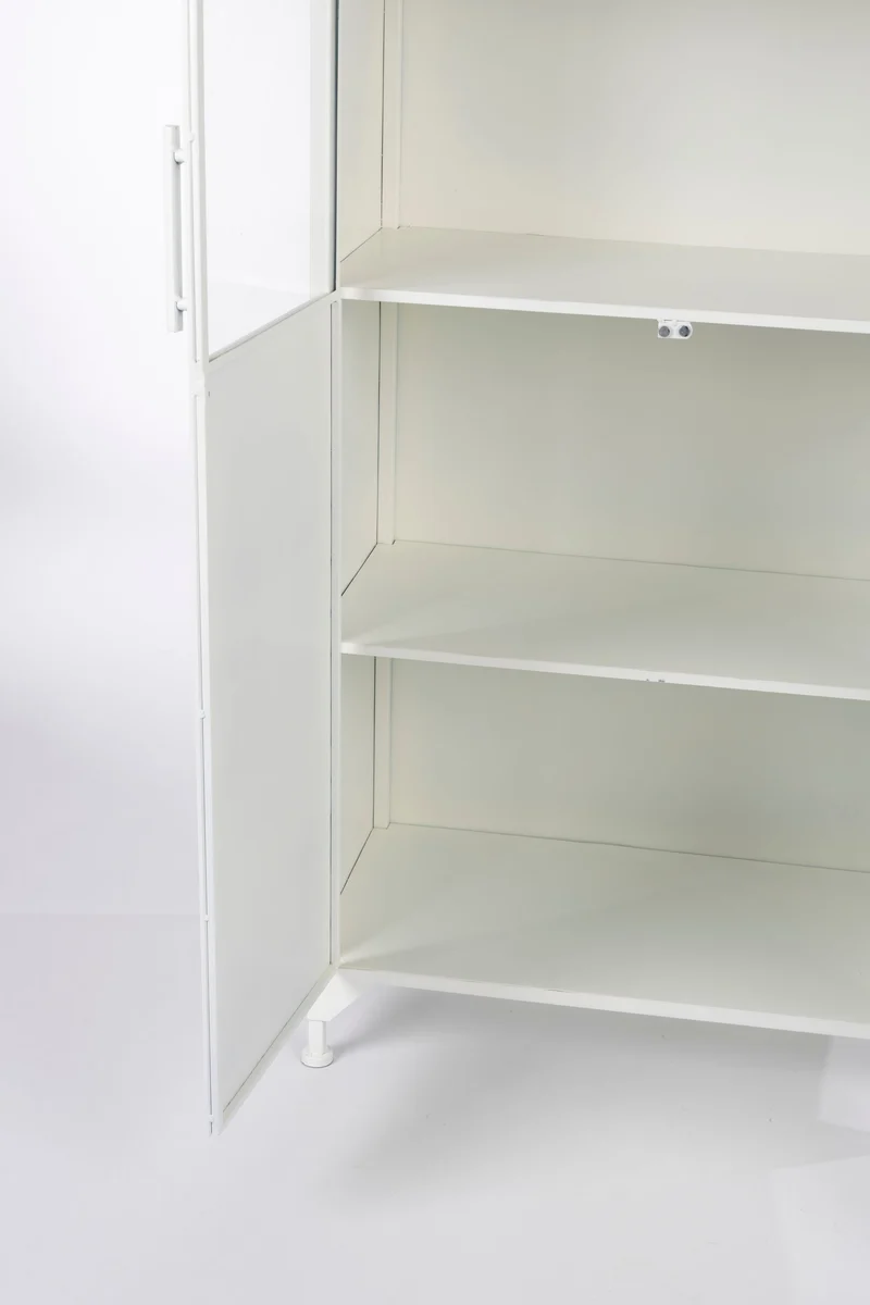 White Label Living Schrank Miya Hoch 2do – Eisen, 68 × 35 × 150 cm