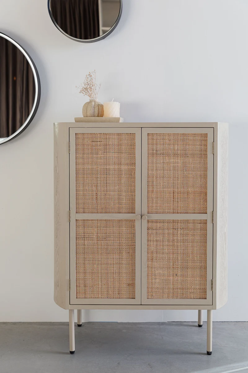 White Label Living Schrank Amaya Niedrig 2do – MDF, 38 × 80 × 100 cm