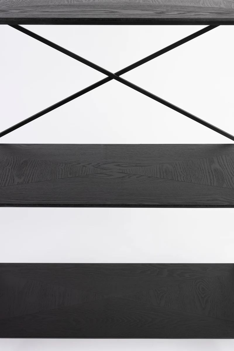 White Label Living Schrank Cabinet Marcio – Schwarz, MDF, 40 × 120 × 180 cm