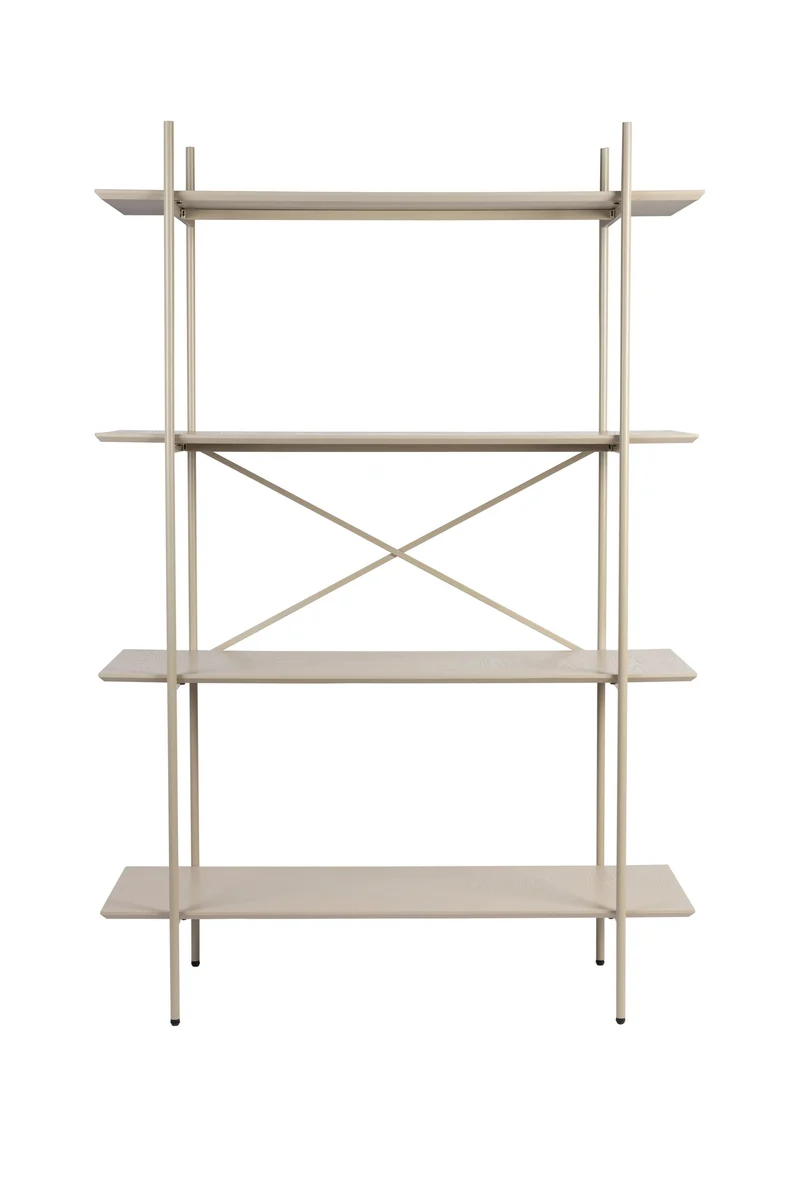 White Label Living Schrank Cabinet Marcio – Beige, MDF, 40 × 120 × 180 cm