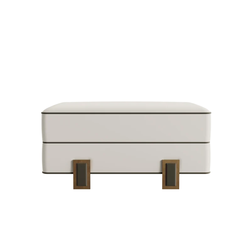 Casa Magna LUSO Polsterhocker W80 – 80 × 50 × 41 cm