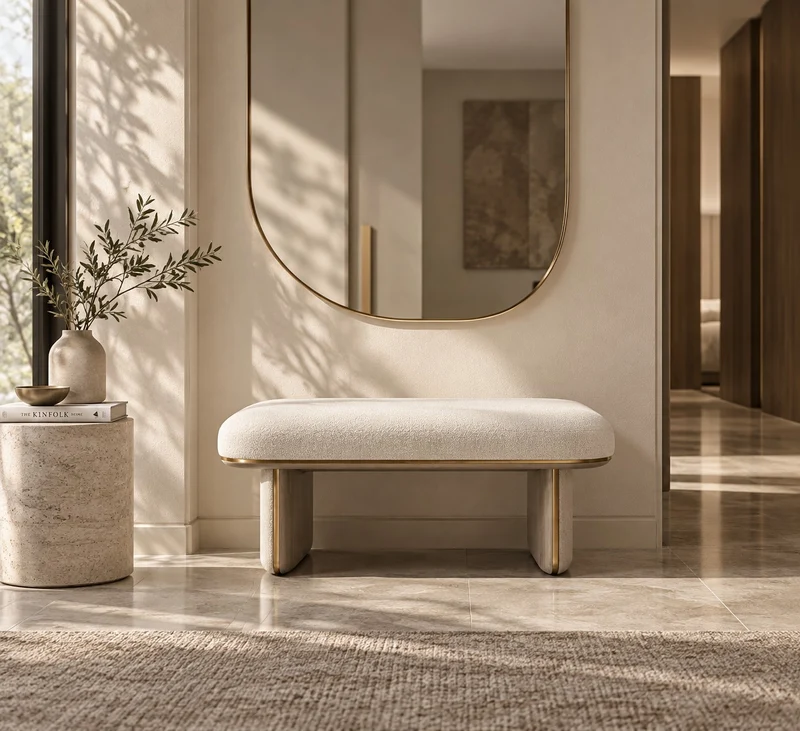 Casa Magna ELYSIAN Polsterhocker – 70 × 45 × 42 cm