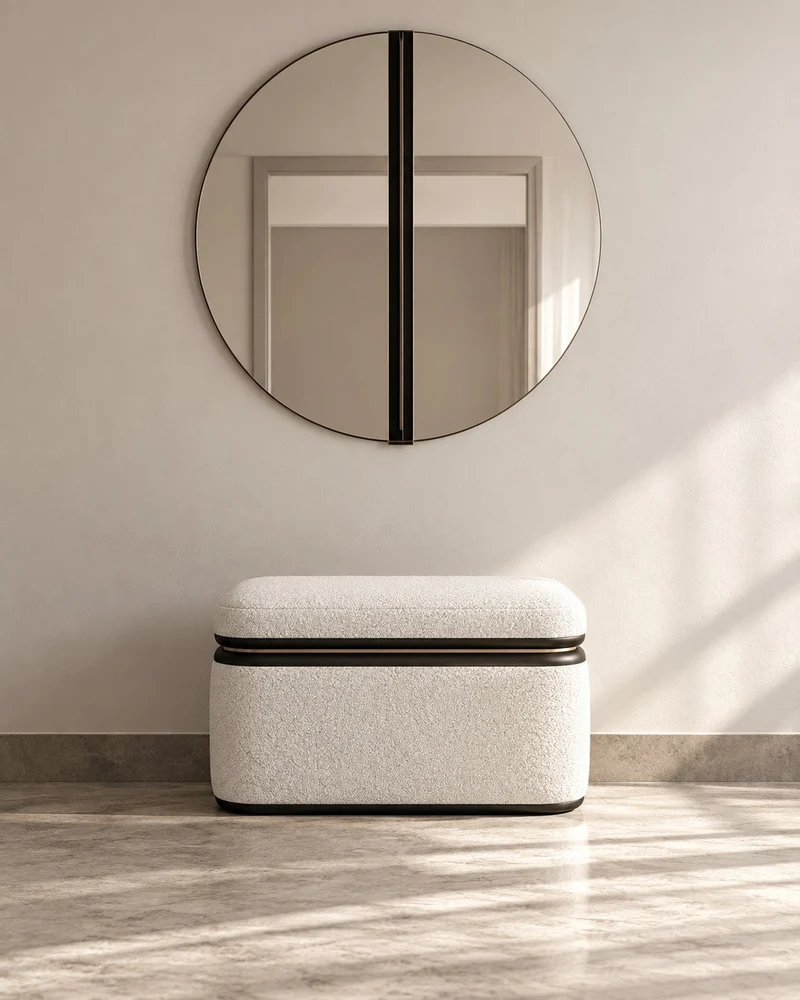Casa Magna SERENE Polsterhocker – 70 × 45 × 42 cm