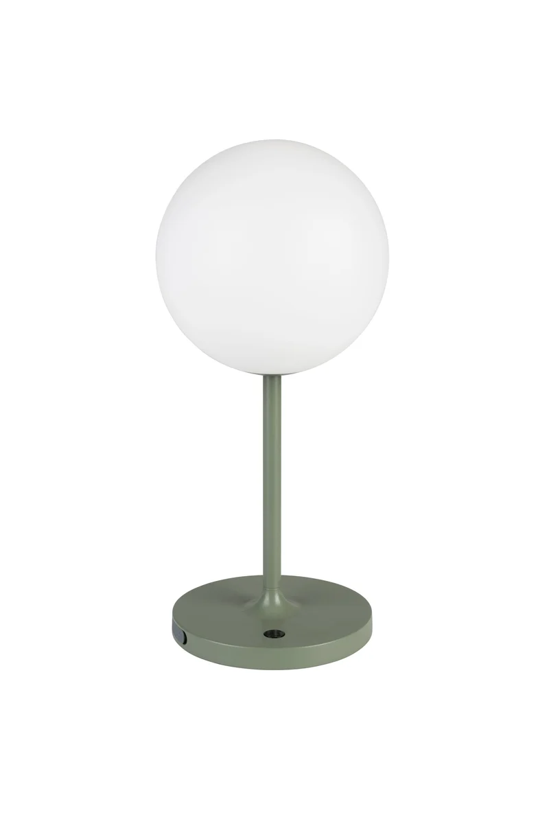 White Label Living Tischleuchte Hub – Grün, Polypropylen, 15 × 15 × 33 cm