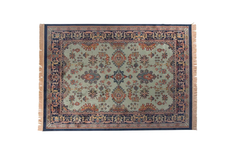 White Label Living Teppich Raz 160 × 230 cm – Grün, Viskose