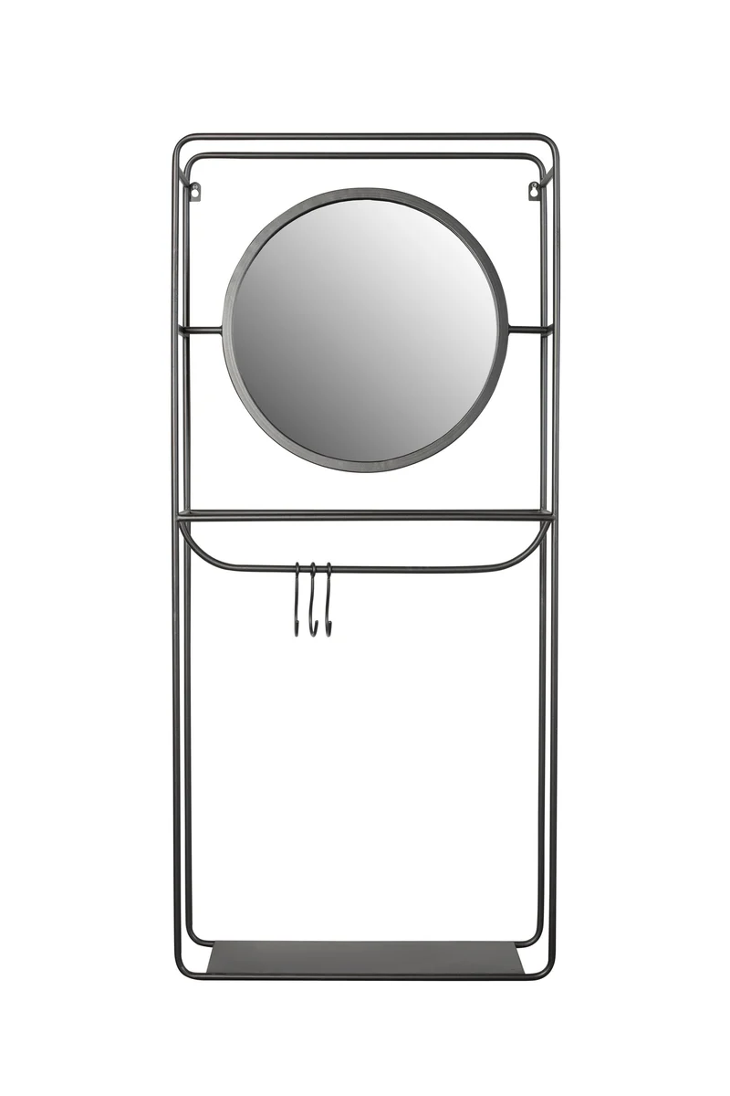White Label Living Spiegel Wall Rack Mirror Duco – Stahl, 50 × 16 × 110 cm