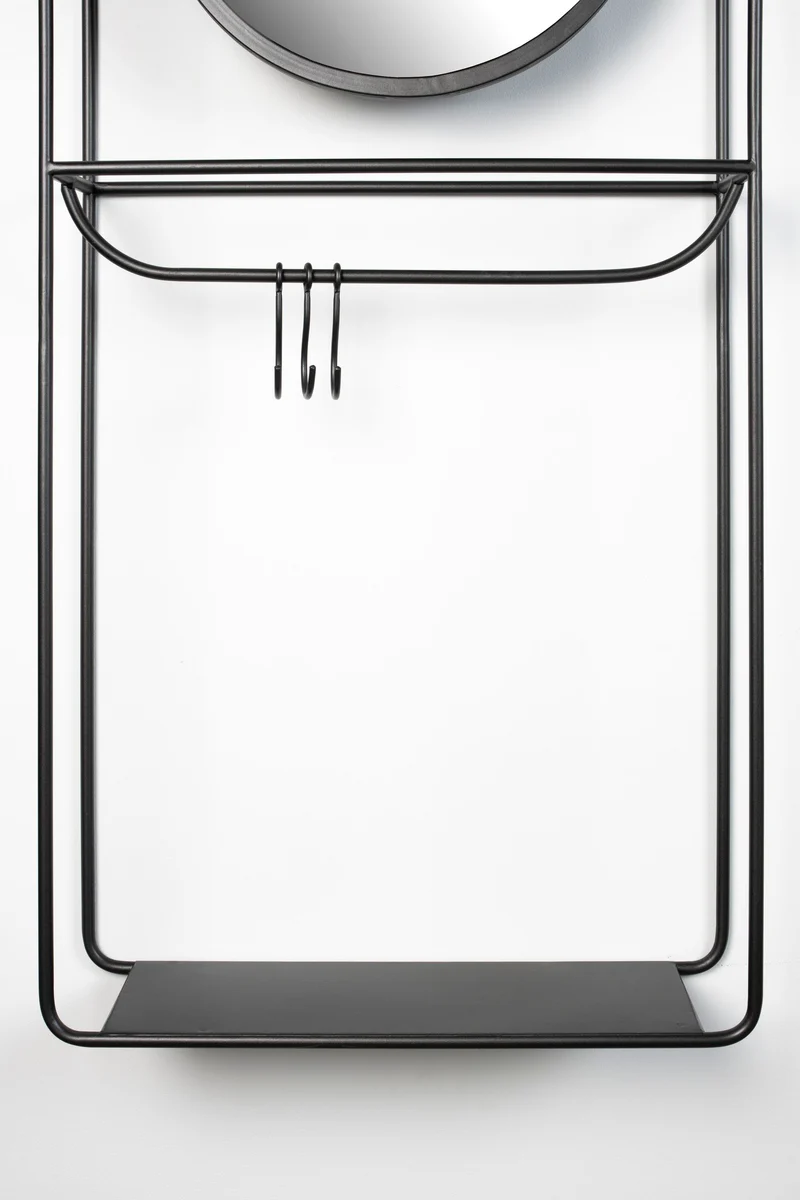 White Label Living Spiegel Wall Rack Mirror Duco – Stahl, 50 × 16 × 110 cm