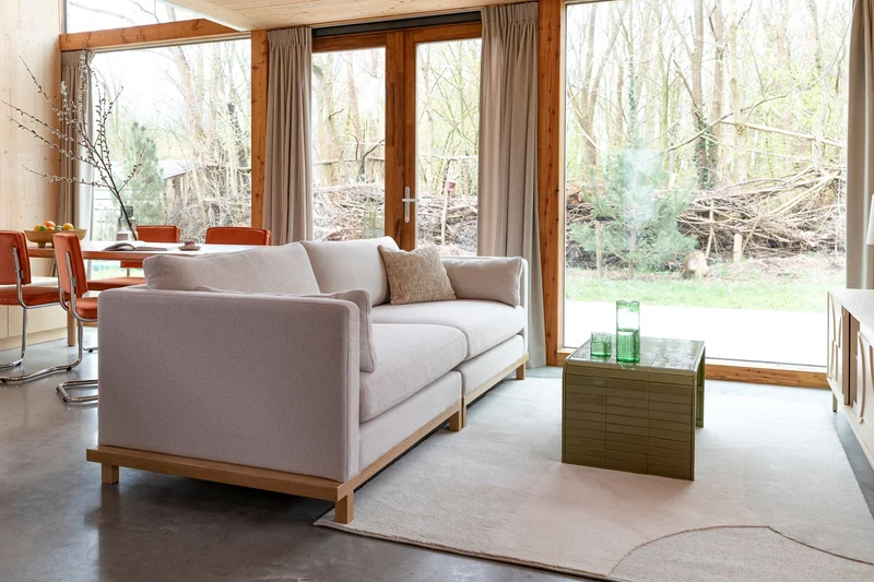 Zuiver Sofa Blossom 4,5-Sitzer Oak – Sand, Stoff, 101 × 230 × 80 cm