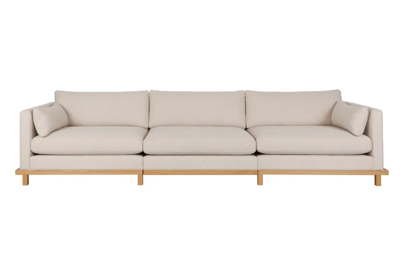 Zuiver Sofa Blossom 4,5-Sitzer Oak – Sand, Stoff, 101 × 230 × 80 cm