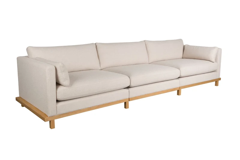 Zuiver Sofa Blossom 4,5-Sitzer Oak – Sand, Stoff, 101 × 230 × 80 cm