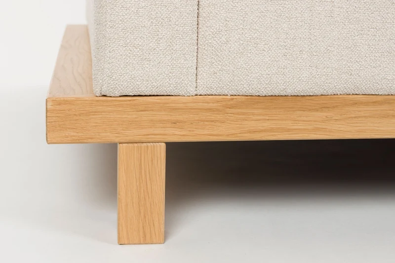 Zuiver Sofa Blossom 4,5-Sitzer Oak – Sand, Stoff, 101 × 230 × 80 cm