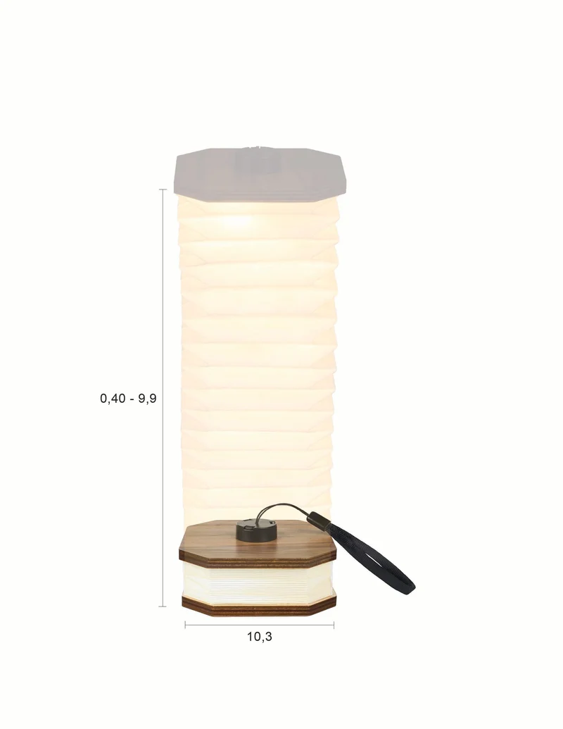 Zuiver Tischleuchte Cake – Braun, Nussbaumfurnier, 50er-Set