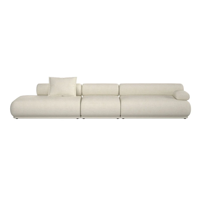 Zuiver Sofa Rembrandt 4,5-Sitzer rechts – Beige, Polyester, 402 × 68 cm