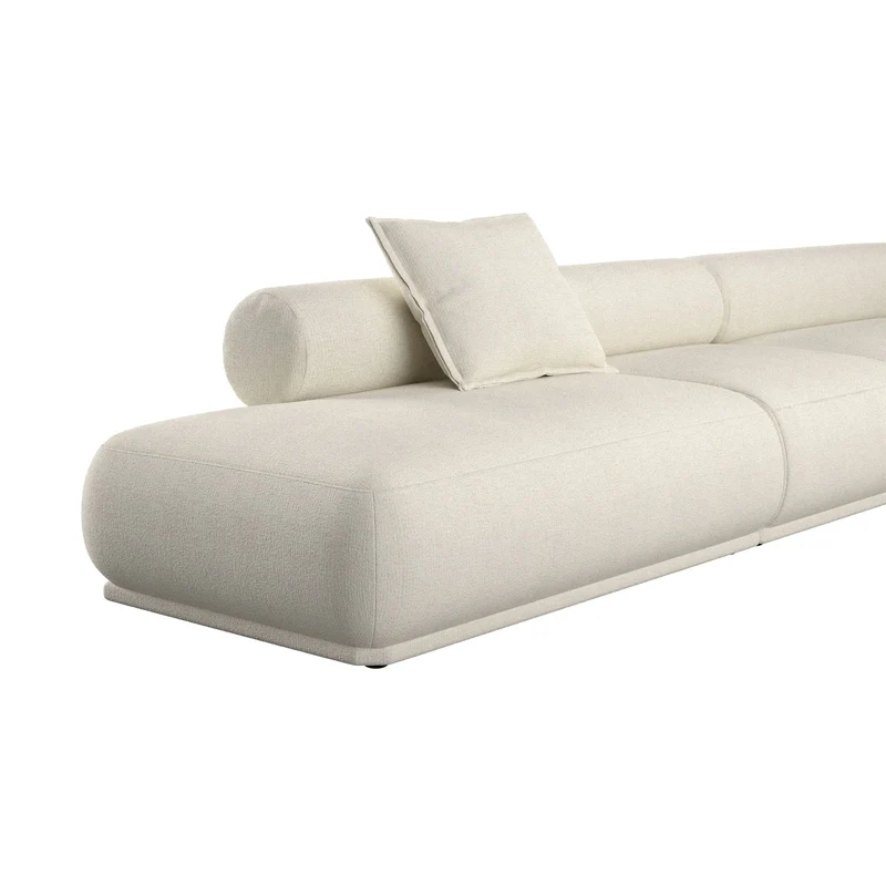 Zuiver Sofa Rembrandt 4,5-Sitzer rechts – Beige, Polyester, 402 × 68 cm