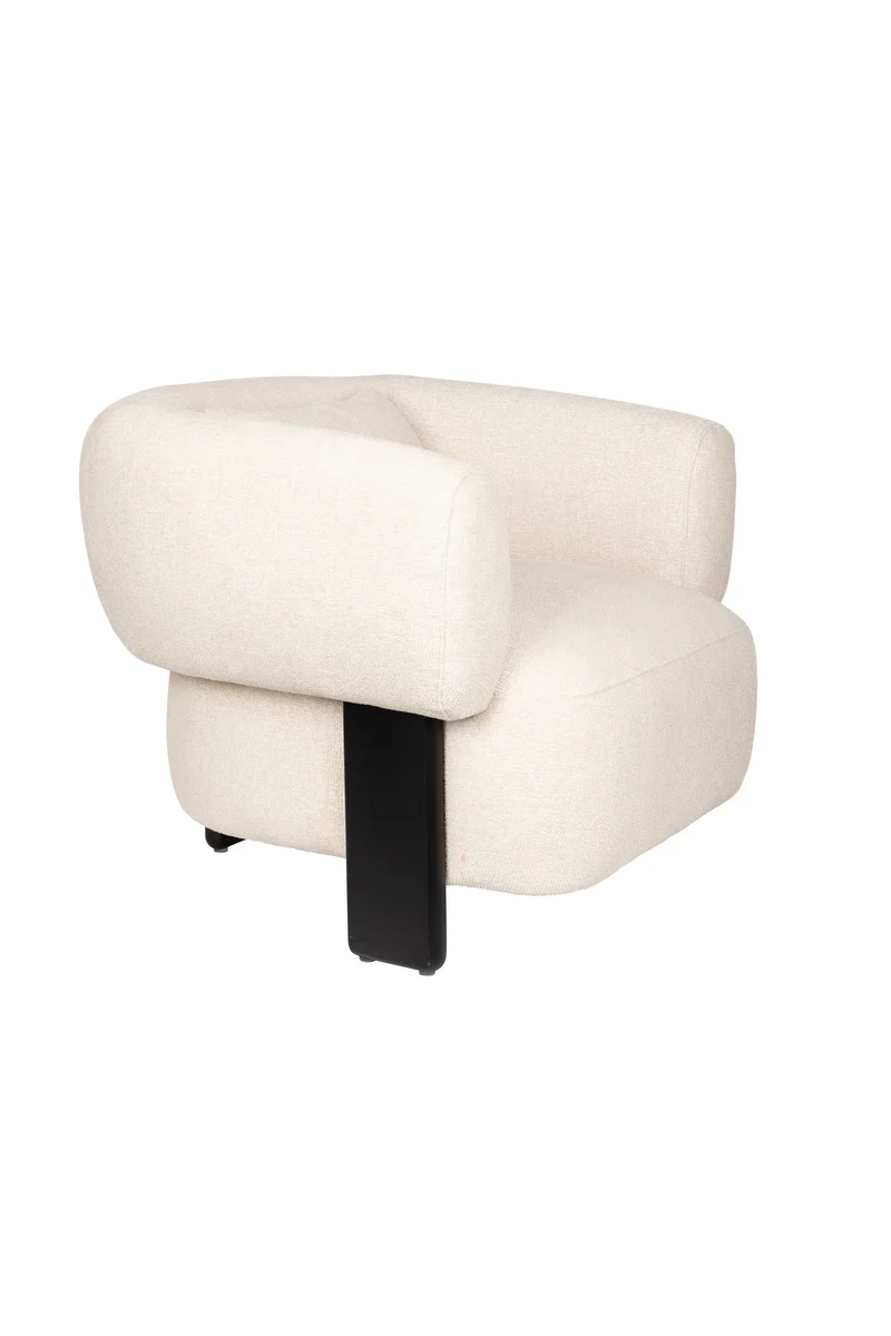 Zuiver Loungesessel Neil – Beige, Polyester, 91 × 86 × 69 cm