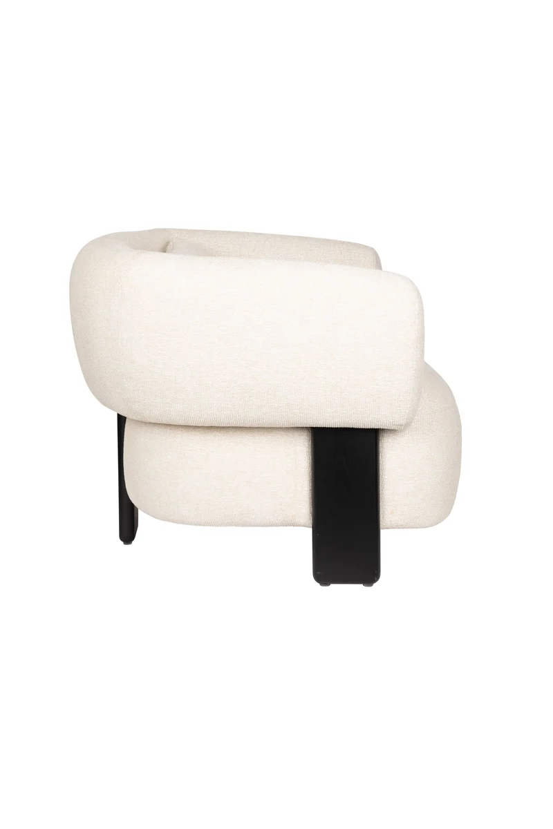 Zuiver Loungesessel Neil – Beige, Polyester, 91 × 86 × 69 cm