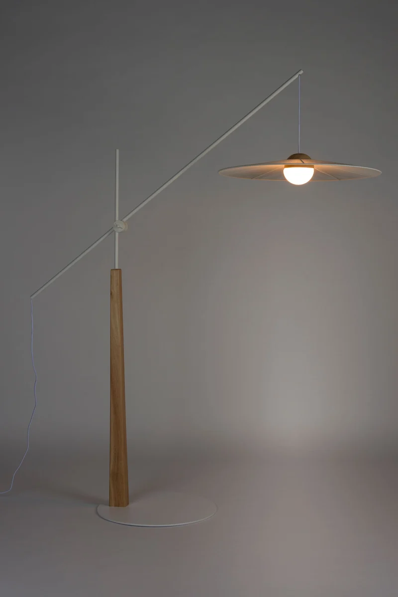 Zuiver Stehleuchte Belle – Beige, Eisen, 180 × 65 × 200 cm