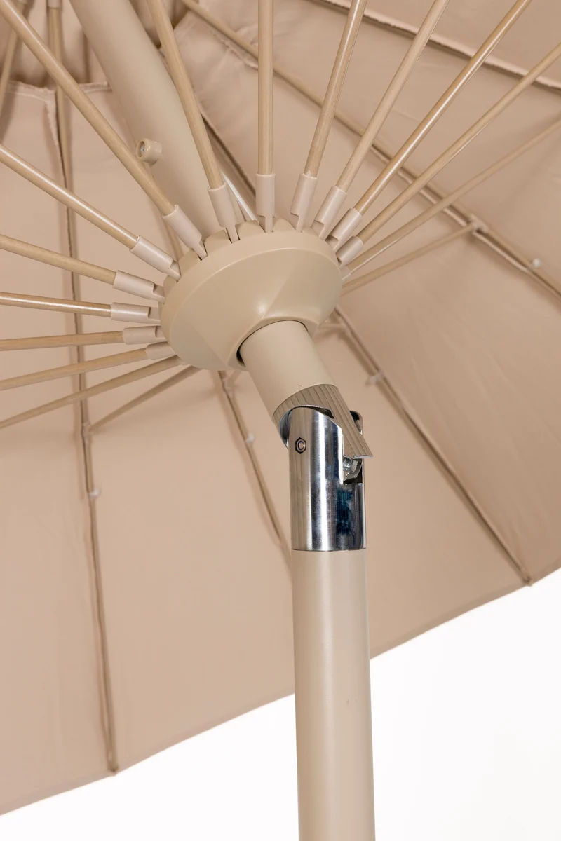 Zuiver Wohnaccessoire Sunbrella Sunshine Shade Brown Rice – Polyester, 250 × 250 × 235 cm