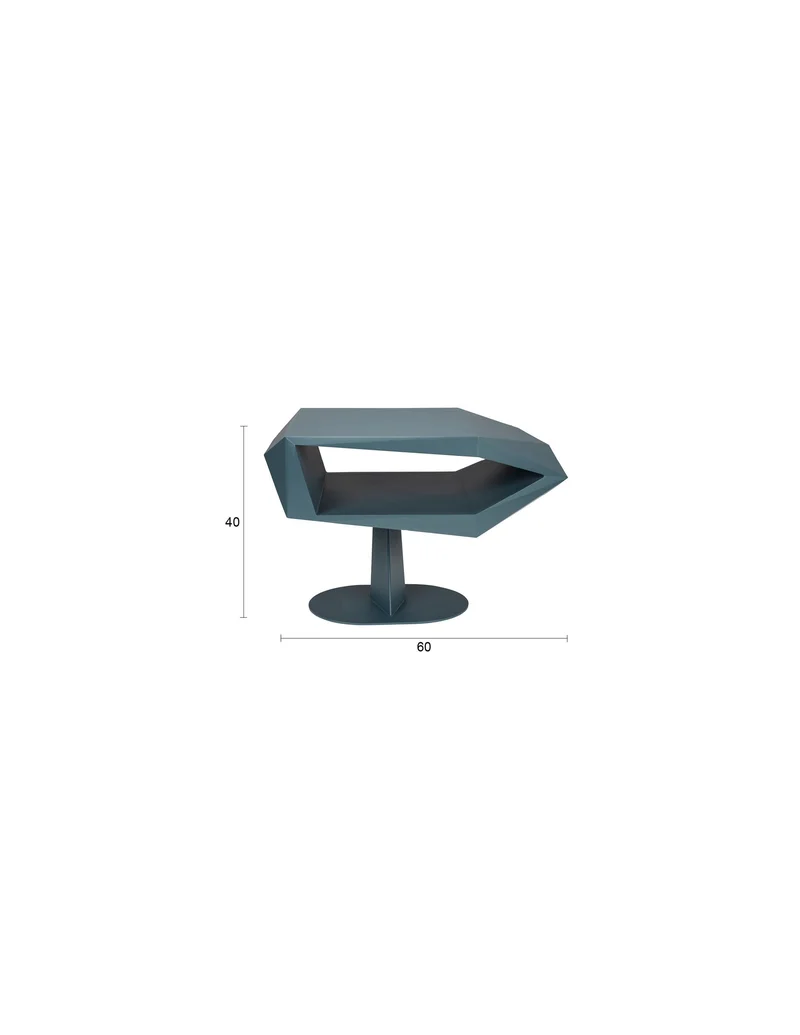 Zuiver Beistelltisch North Space – Schwarz, Kunstharz, 60 × 40 × 40 cm