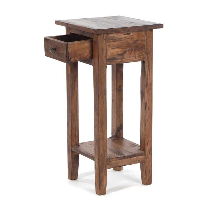TELEFONTISCH "DRAWER 65" | Mahagoni, 65x31x31 cm | Beistelltisch | Farbe: 02 hellbraun