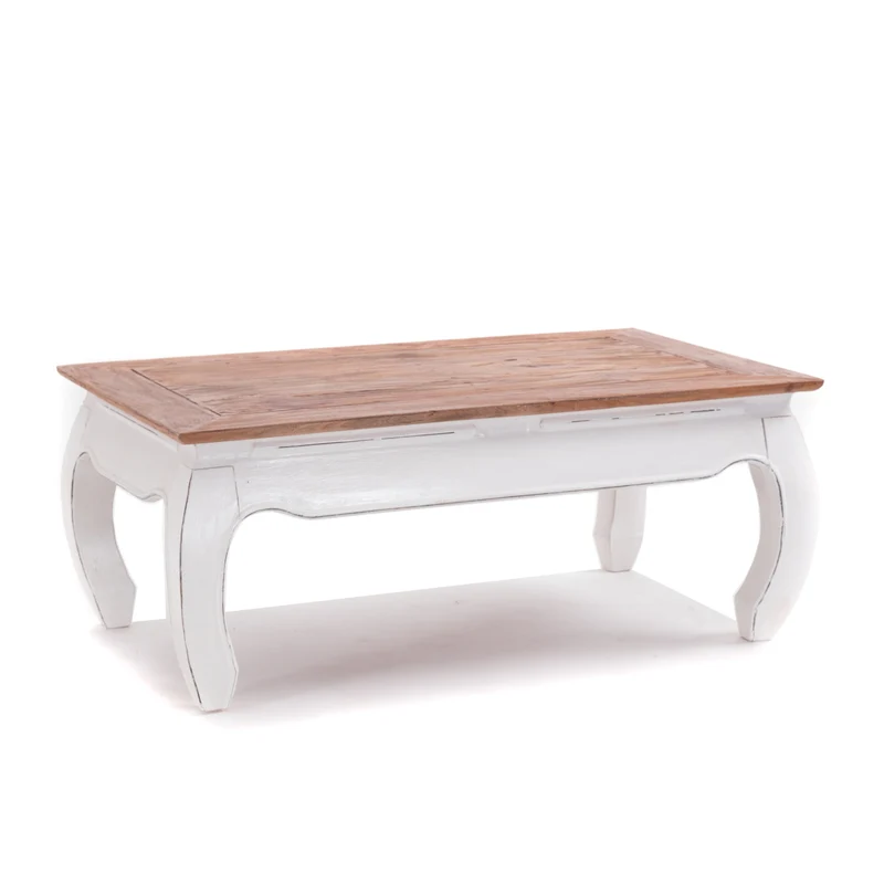 OPIUMTISCH "EAST" | 100x60cm (BxT), Mahagoni | Beistelltisch | Farbe: 06 weiß-landhaus