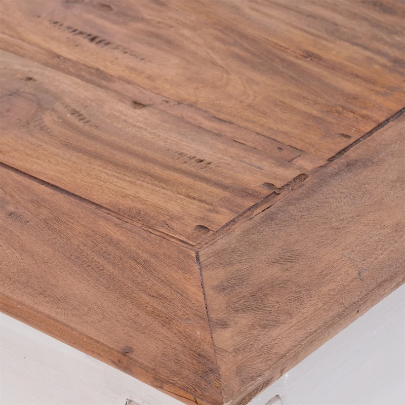 OPIUMTISCH "EAST" | 100x60cm (BxT), Mahagoni | Beistelltisch | Farbe: 06 weiß-landhaus