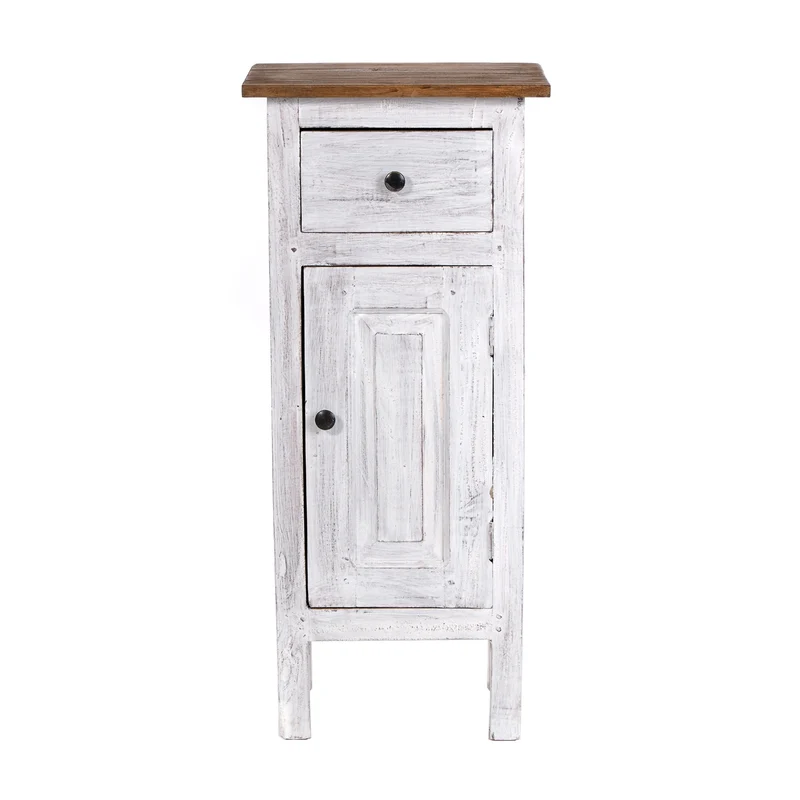FLURSCHRANK "PLANT 80" | 80x36 cm (HxB) Mahagoni | Telefontisch | Farbe: 05 weiß-natur