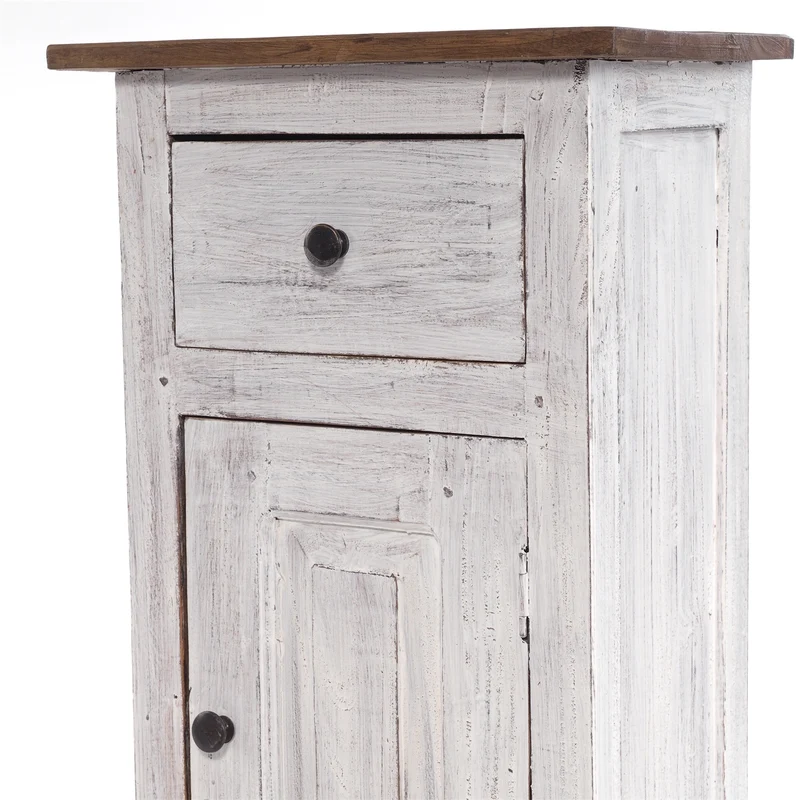 FLURSCHRANK "PLANT 80" | 80x36 cm (HxB) Mahagoni | Telefontisch | Farbe: 05 weiß-natur