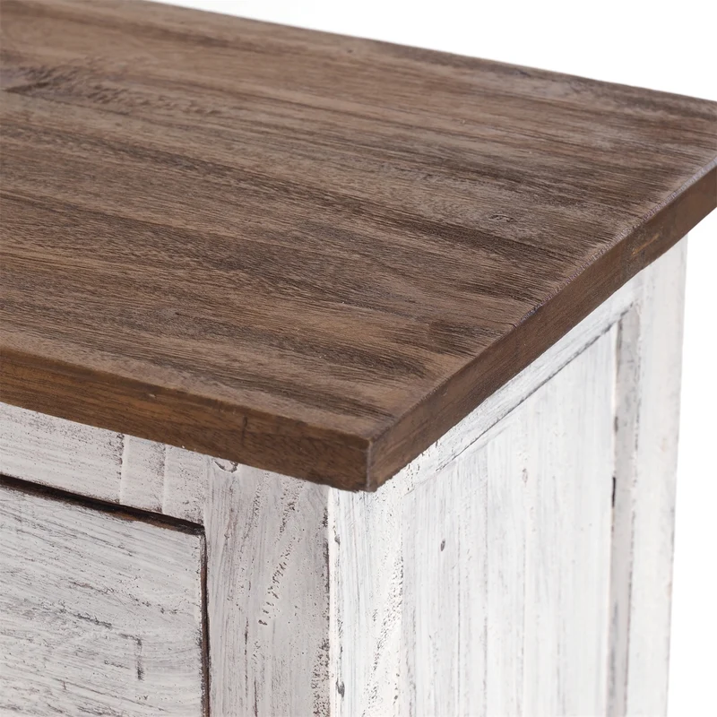 FLURSCHRANK "PLANT 80" | 80x36 cm (HxB) Mahagoni | Telefontisch | Farbe: 05 weiß-natur