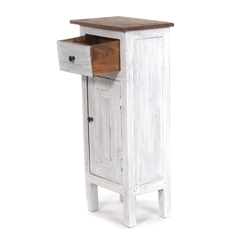 FLURSCHRANK "PLANT 80" | 80x36 cm (HxB) Mahagoni | Telefontisch | Farbe: 05 weiß-natur