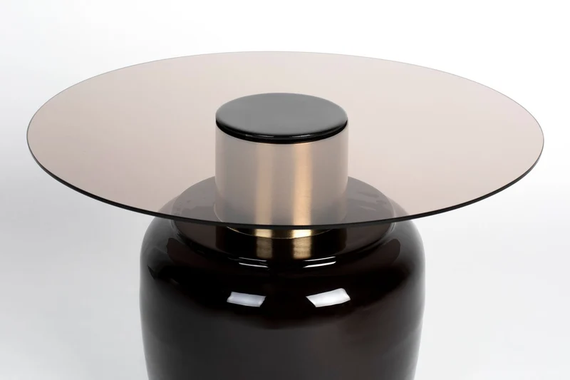 White Label Living Beistelltisch Mohra L – Braun, 59 × 59 × 46 cm