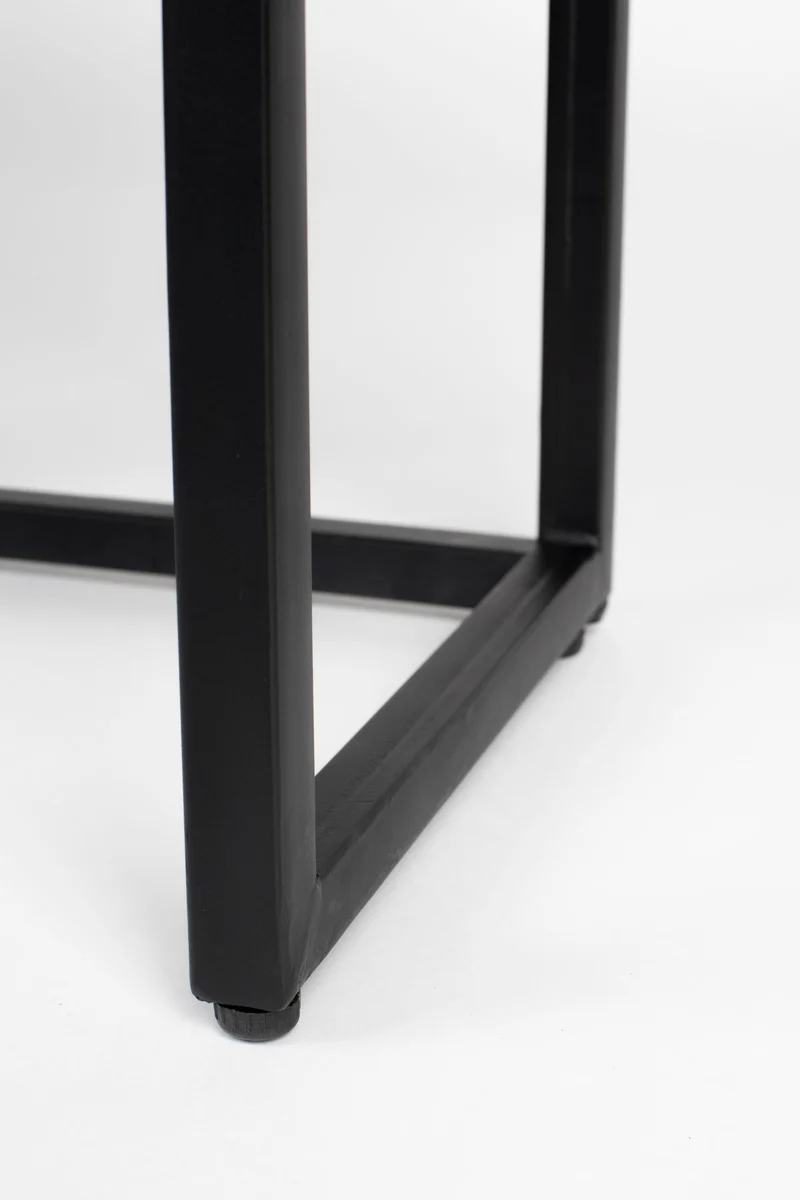 White Label Living Beistelltisch / Bedstand Webster – Braun, Teakholz, 30 × 40 × 61 cm