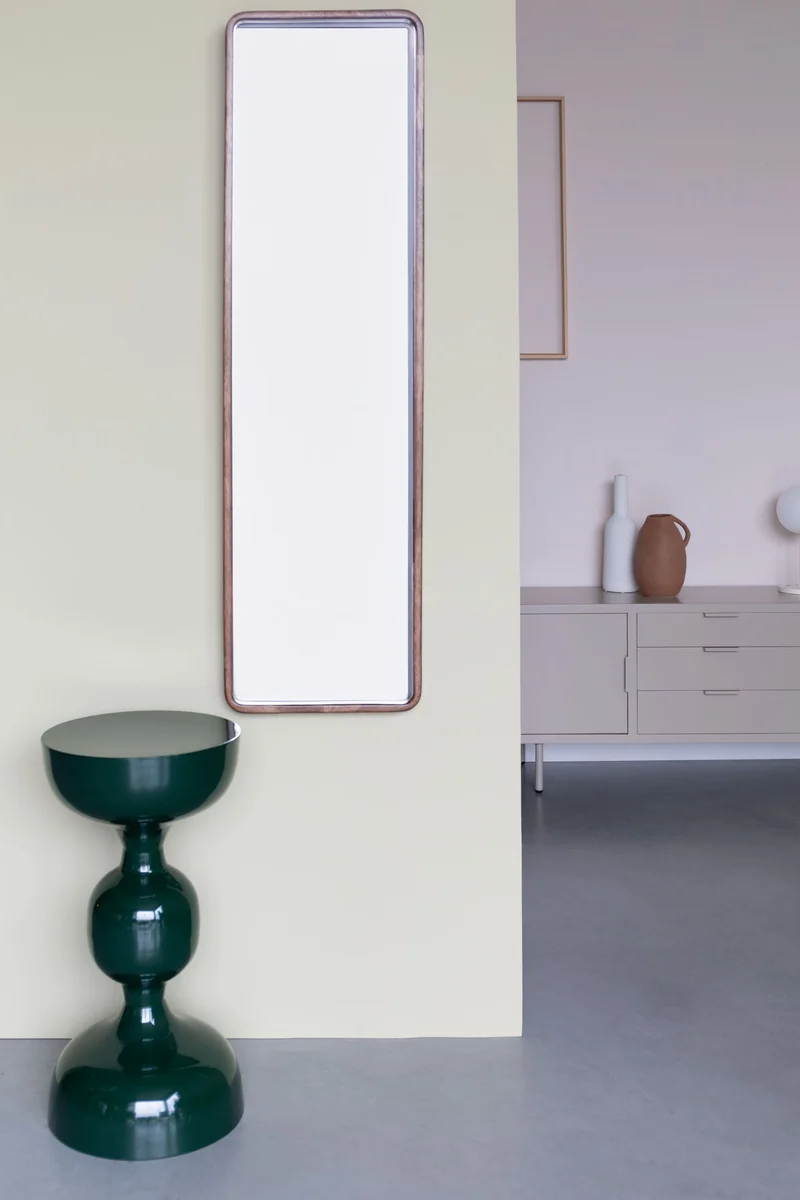 White Label Living Beistelltisch Lars – Grün, Metall, 31 × 31 × 59 cm