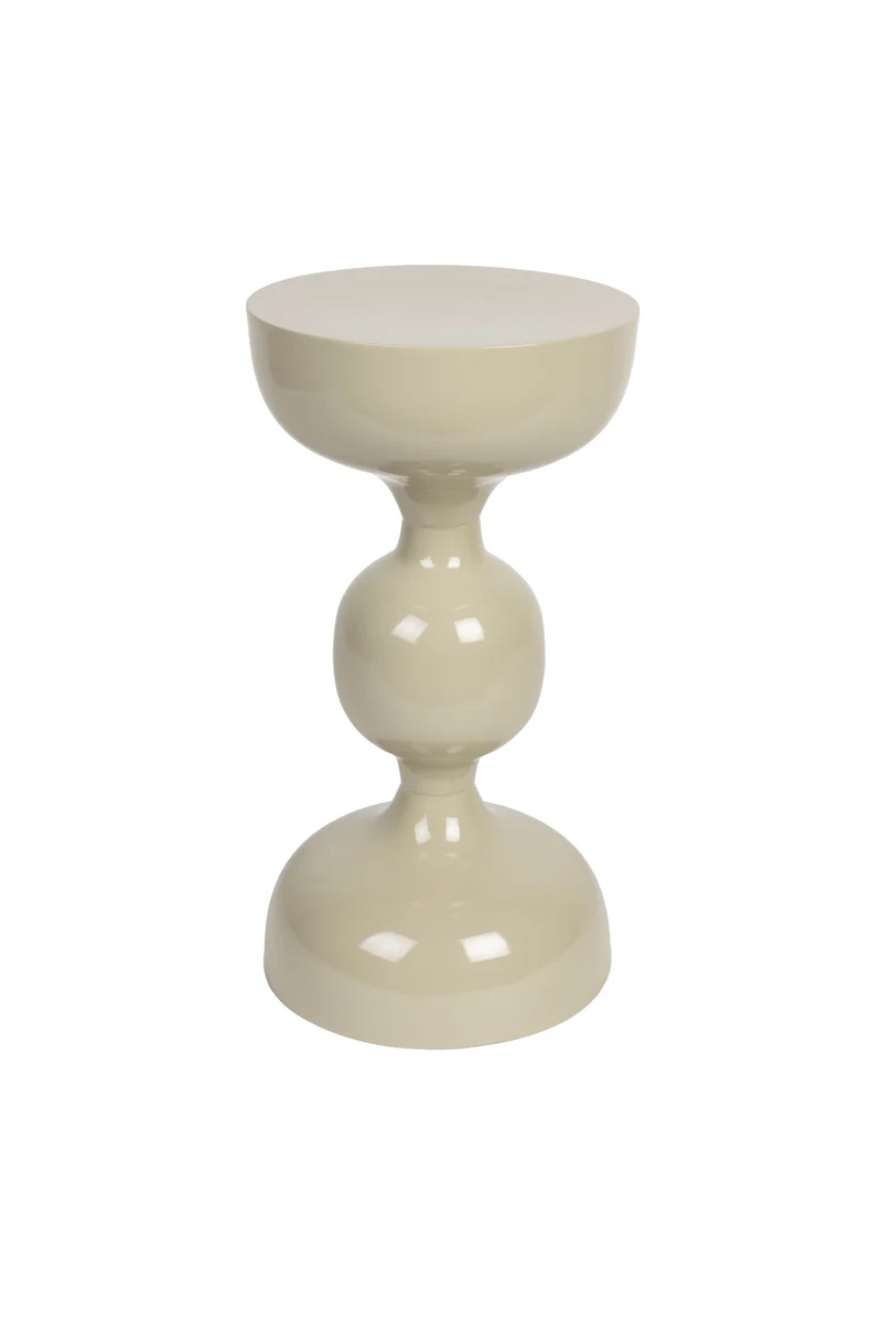 White Label Living Beistelltisch Lars Ivory – Eisen, 31 × 31 × 59 cm