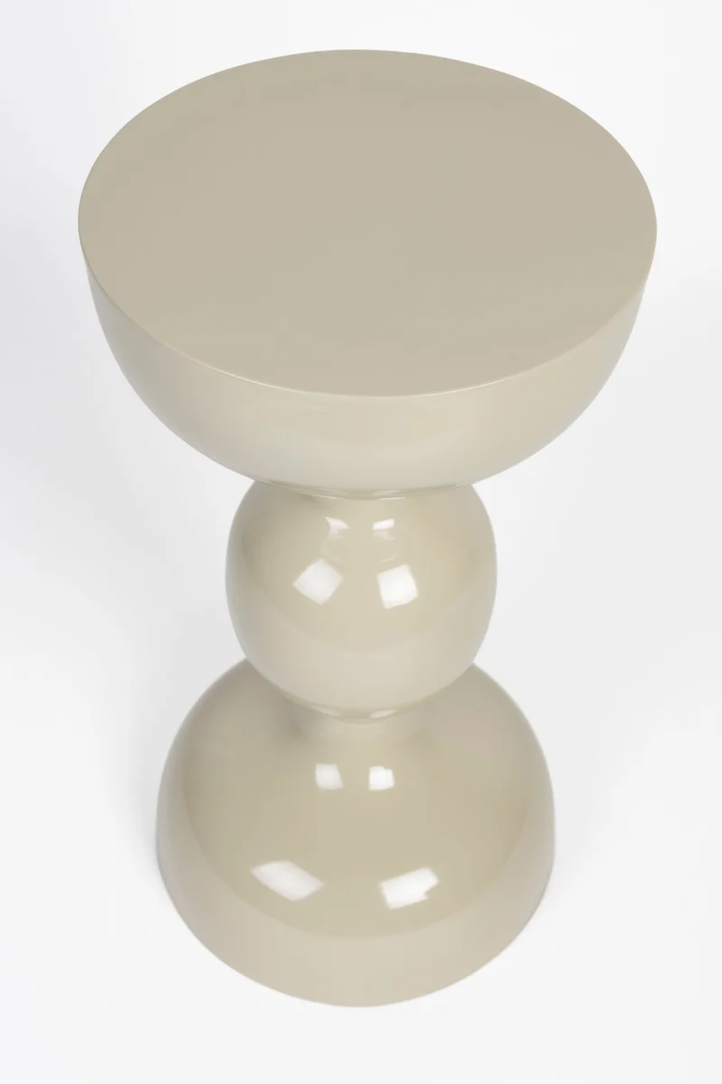 White Label Living Beistelltisch Lars Ivory – Eisen, 31 × 31 × 59 cm