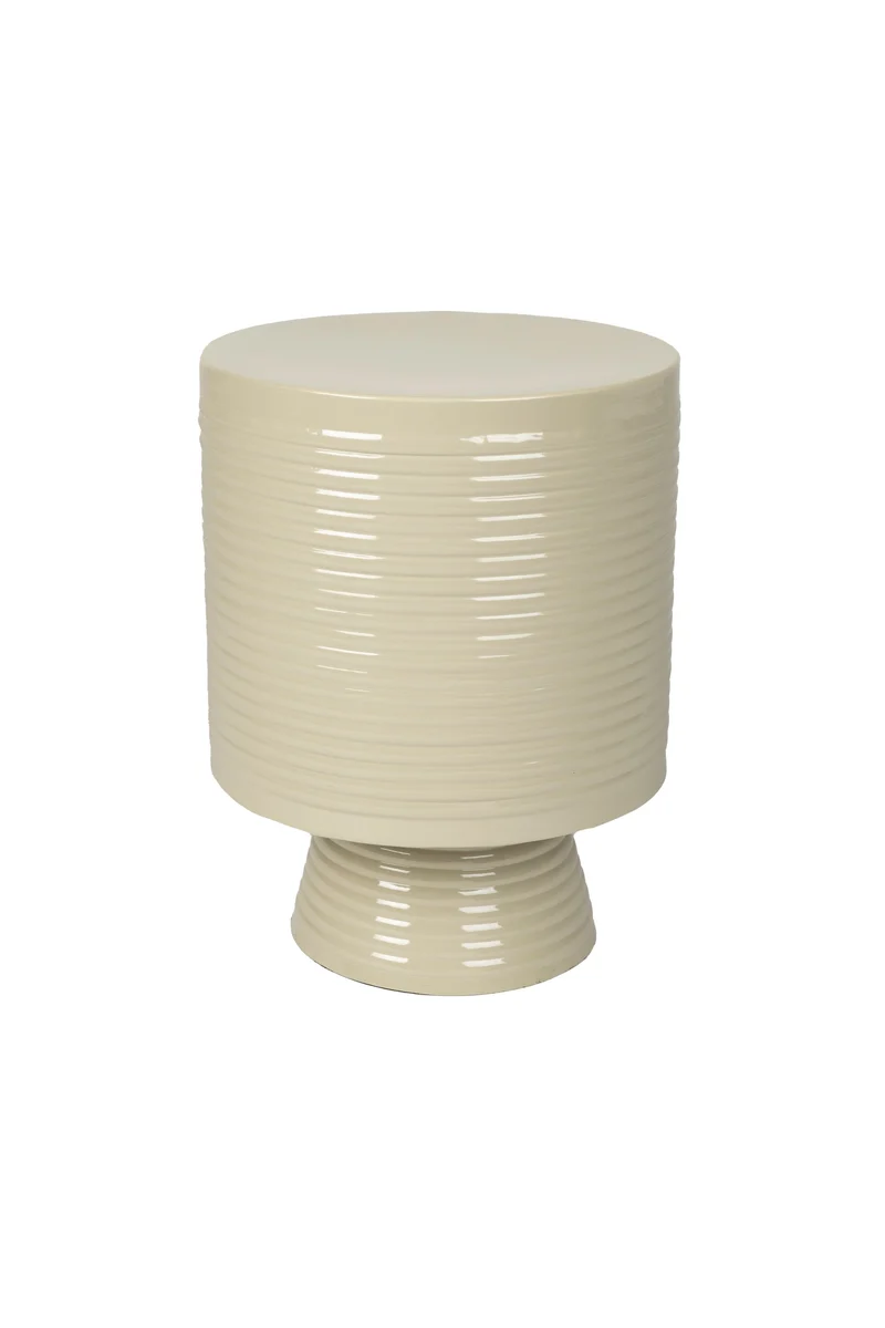 White Label Living Beistelltisch Sven L Ivory – Eisen, 35 × 35 × 46 cm