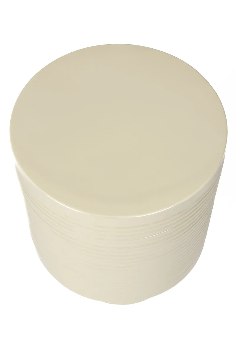 White Label Living Beistelltisch Sven L Ivory – Eisen, 35 × 35 × 46 cm
