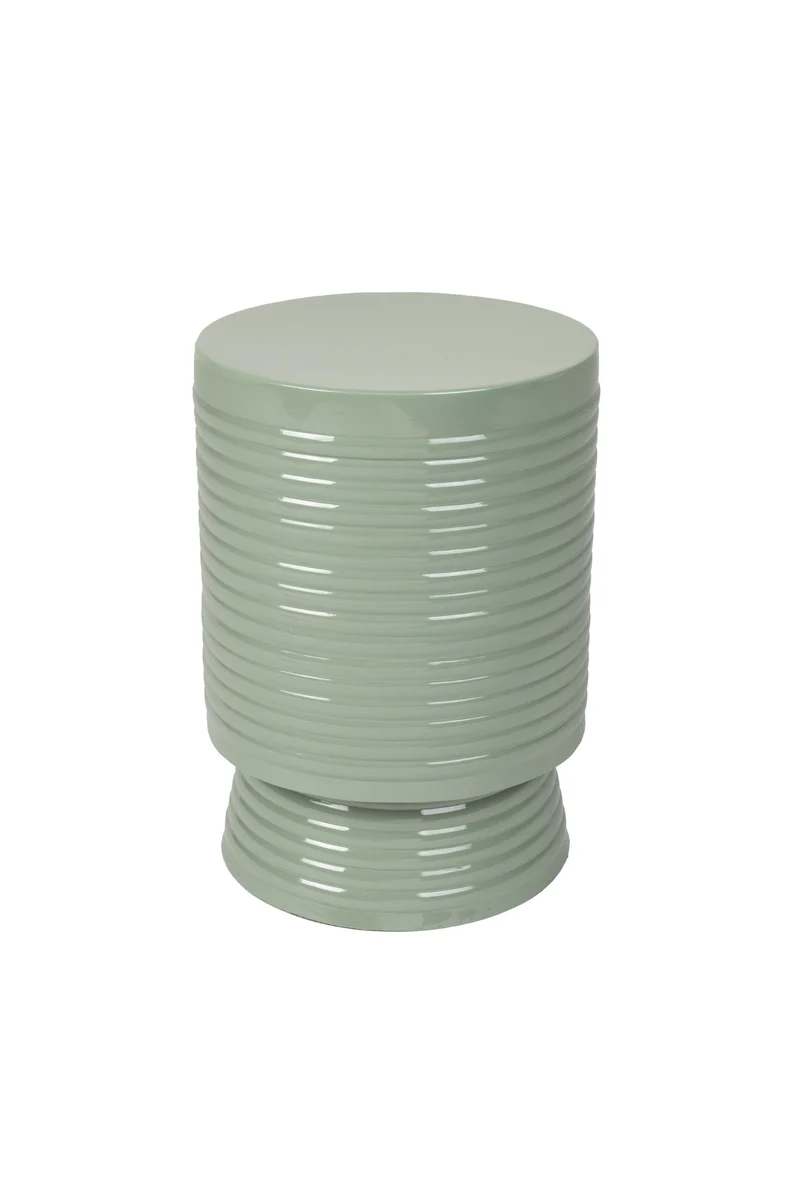 White Label Living Beistelltisch Sven S – Grün, Eisen, 25 × 25 × 36 cm
