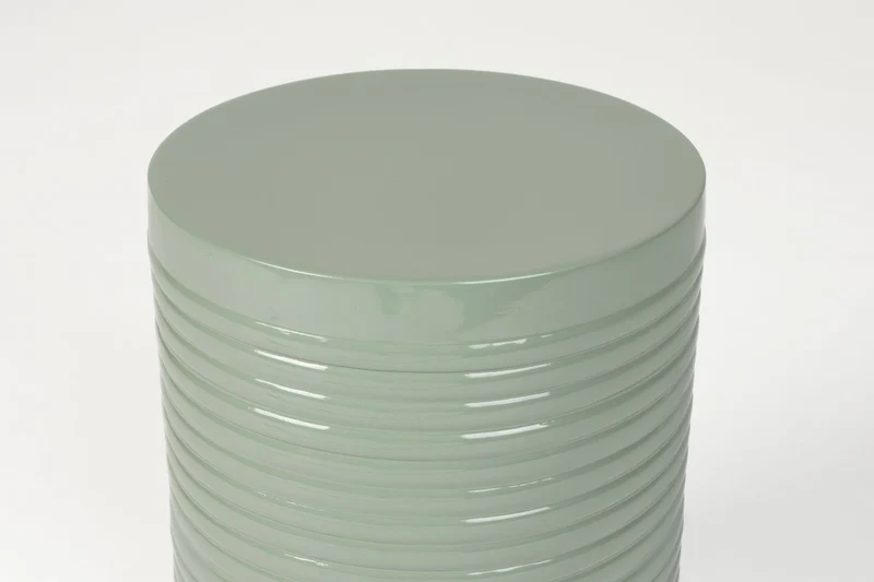 White Label Living Beistelltisch Sven S – Grün, Eisen, 25 × 25 × 36 cm