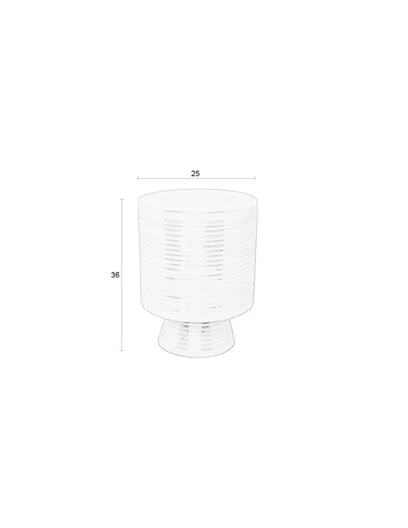 White Label Living Beistelltisch Sven S – Grün, Eisen, 25 × 25 × 36 cm