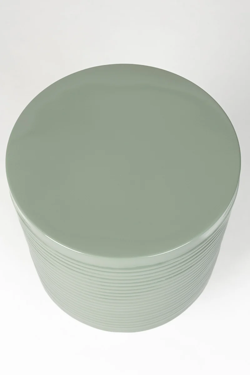 White Label Living Beistelltisch Sven L – Grün, Eisen, 35 × 35 × 46 cm