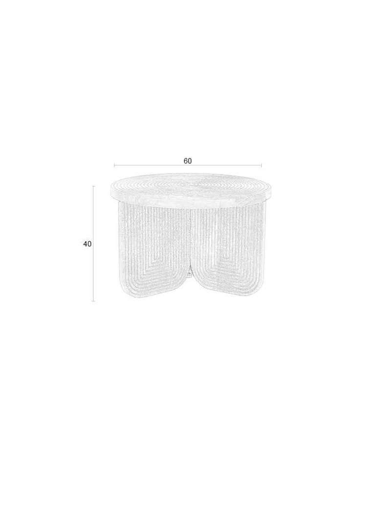 White Label Living Couchtisch Maeze – Braun, Mangoholz, 60 × 60 × 40 cm