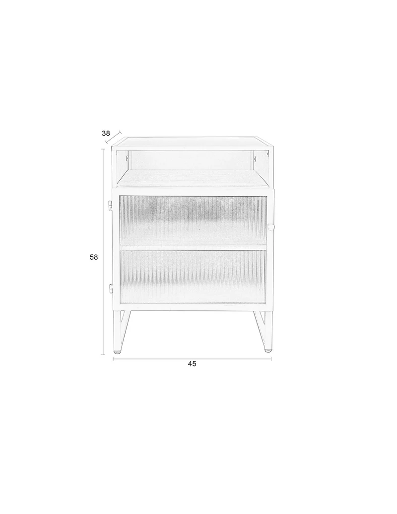 White Label Living Schrank Herbe Small – MDF, 45 × 38 × 58 cm