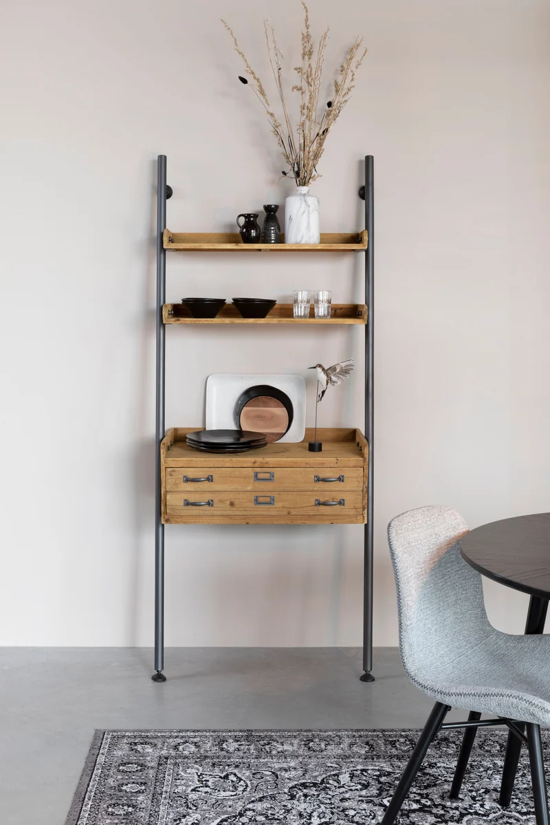 White Label Living Regal Rook – Massives Tannenholz, 40 × 78 × 180 cm