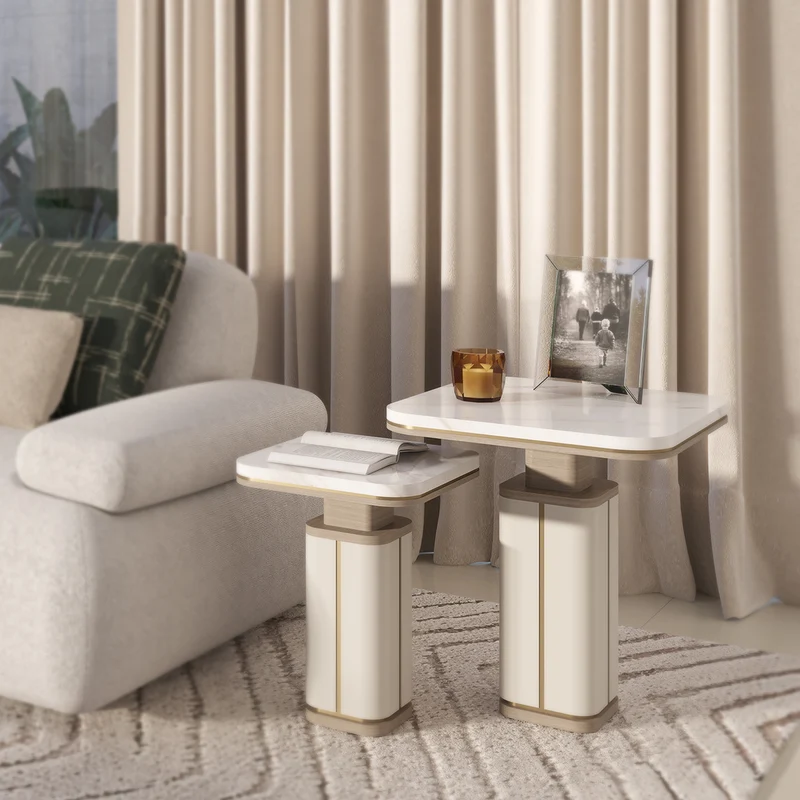 Casa Magna ARDEN Beistelltisch Holz H55 – 50 × 50 × 55 cm